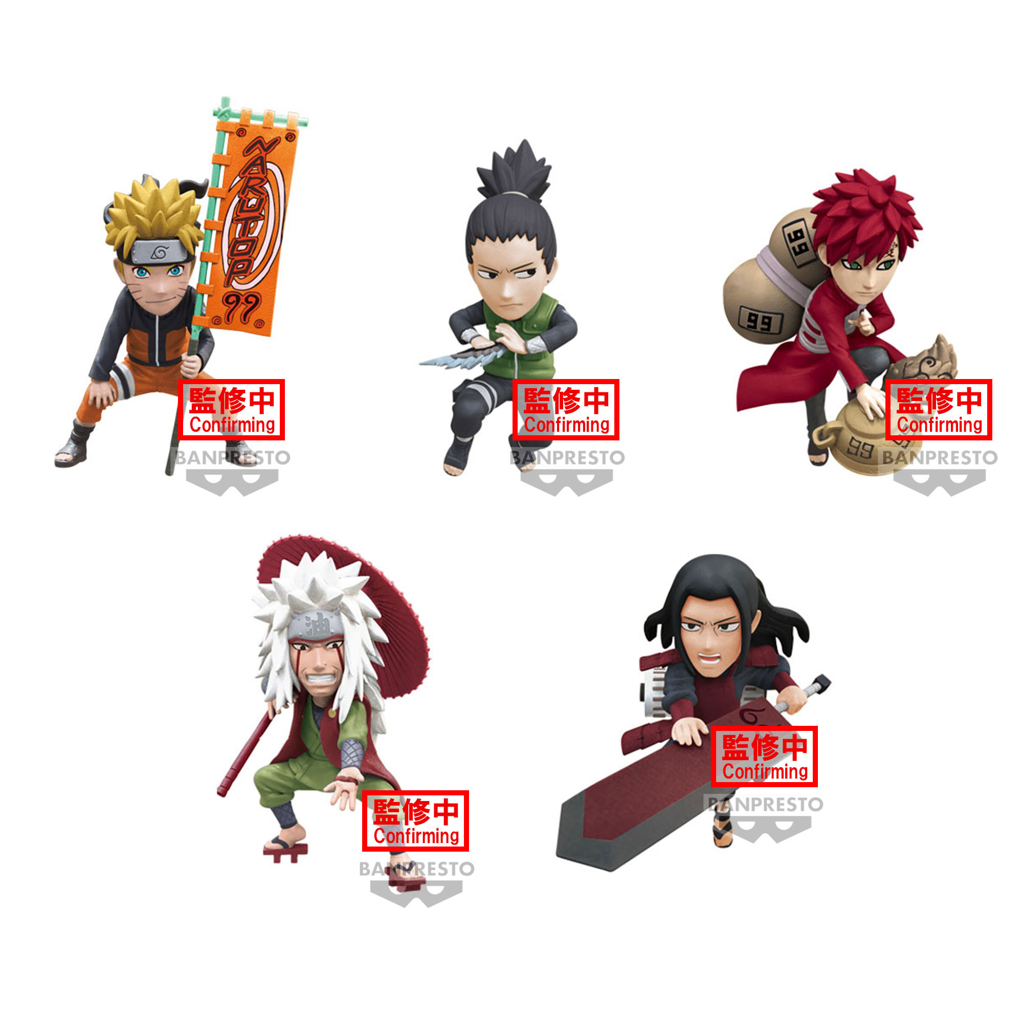 Original Naruto WCF Top 99 vol.2 Namikaze Minato Kakashi Uchiha Obito  Madara Anime Action Figures Banpresto Toys for Children